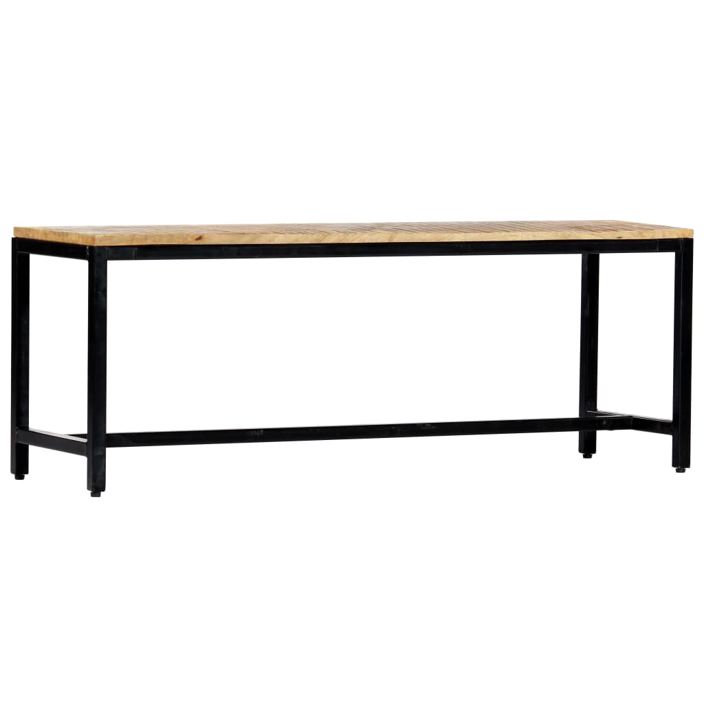 Spisebenk 120 cm grov heltre mango