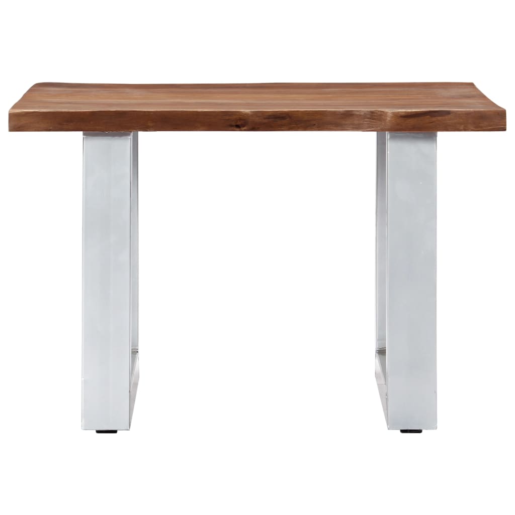 Sofabord med livlige kanter 60x60x40 cm heltre akasie