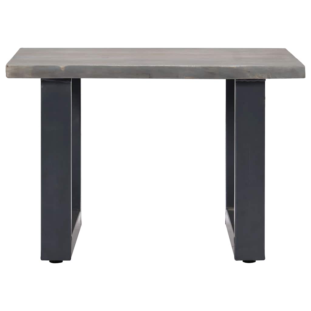Sofabord med livlige kanter grå 60x60x40 cm heltre akasie