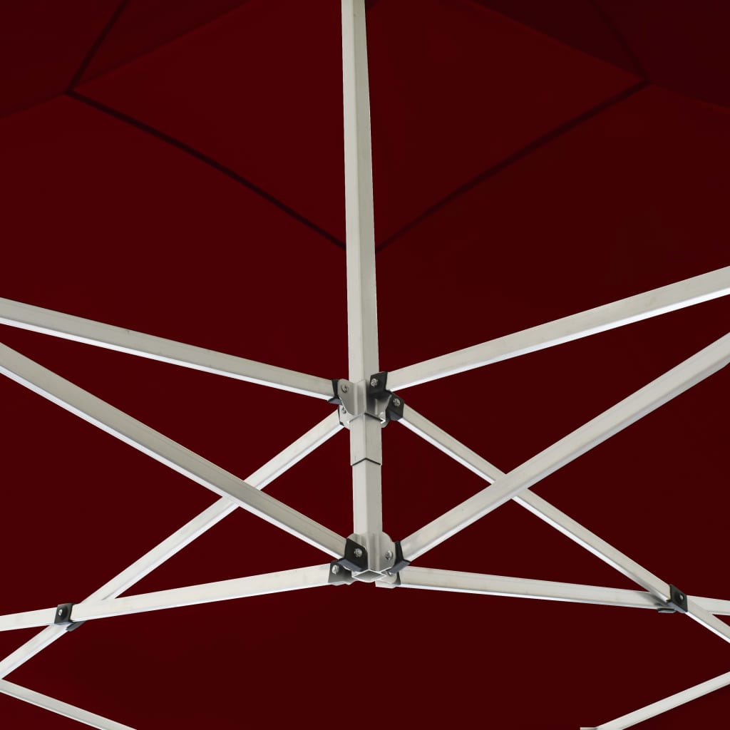 Profesjonelt foldbart festtelt aluminium 3x3 m vinrød