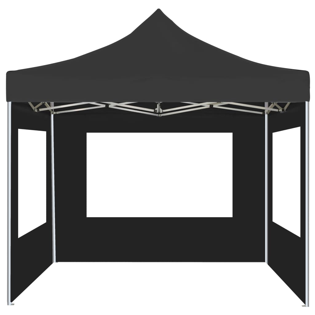 Foldbart festtelt med vegger aluminium 3x3 m antrasitt