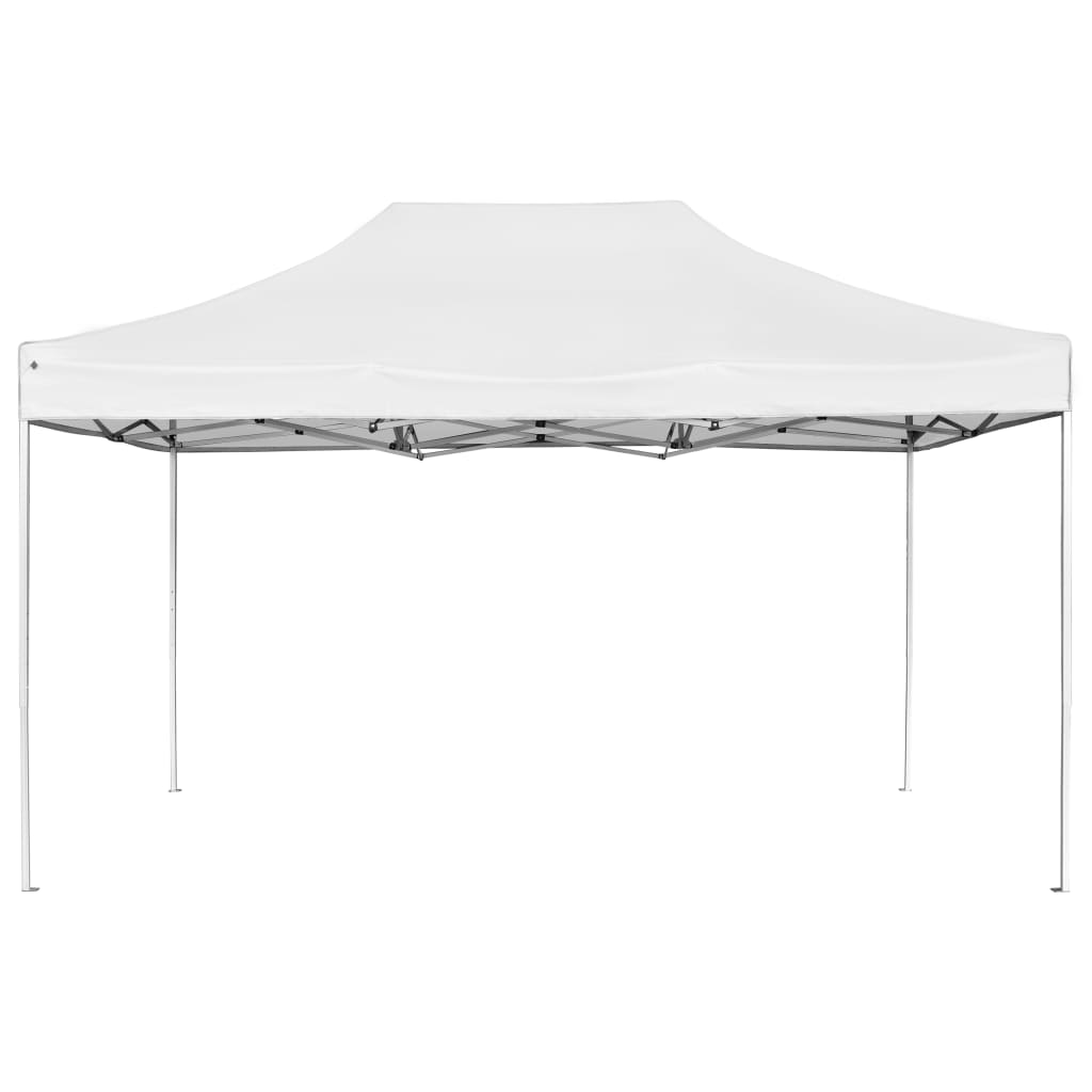 Profesjonelt foldbart festtelt aluminium 4,5x3 m hvit vidaXL