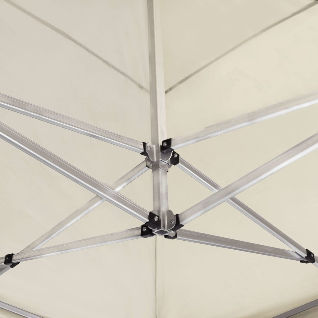 Profesjonelt foldbart festtelt med vegger aluminium 6x3 m krem