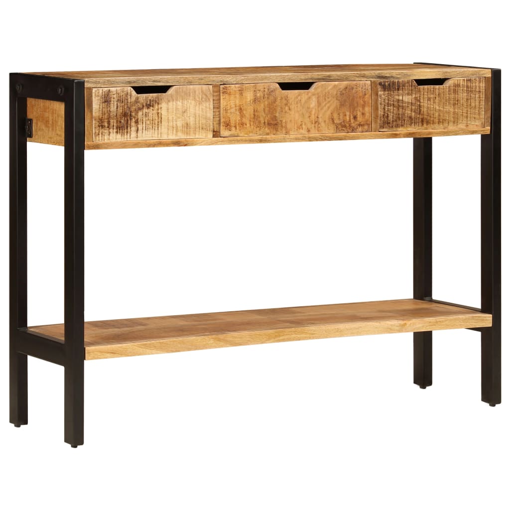 Skjenk med 3 skuffer 110x35x75 cm heltre mango