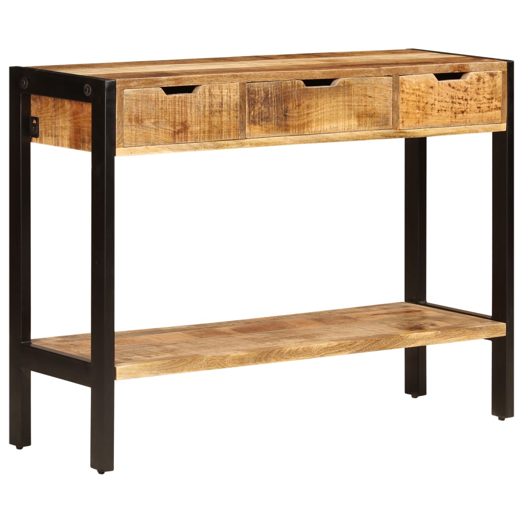 Skjenk med 3 skuffer 110x35x75 cm heltre mango