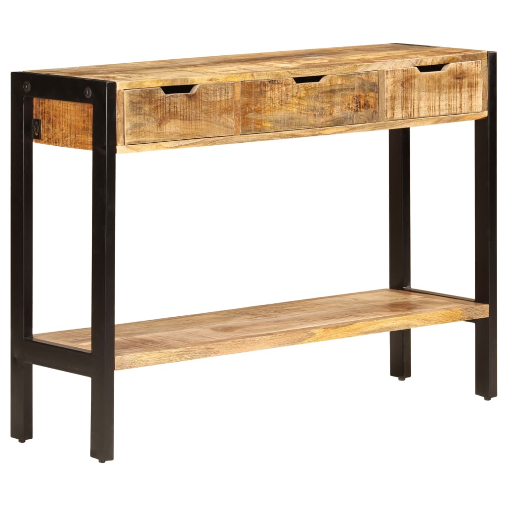 Skjenk med 3 skuffer 110x35x75 cm heltre mango