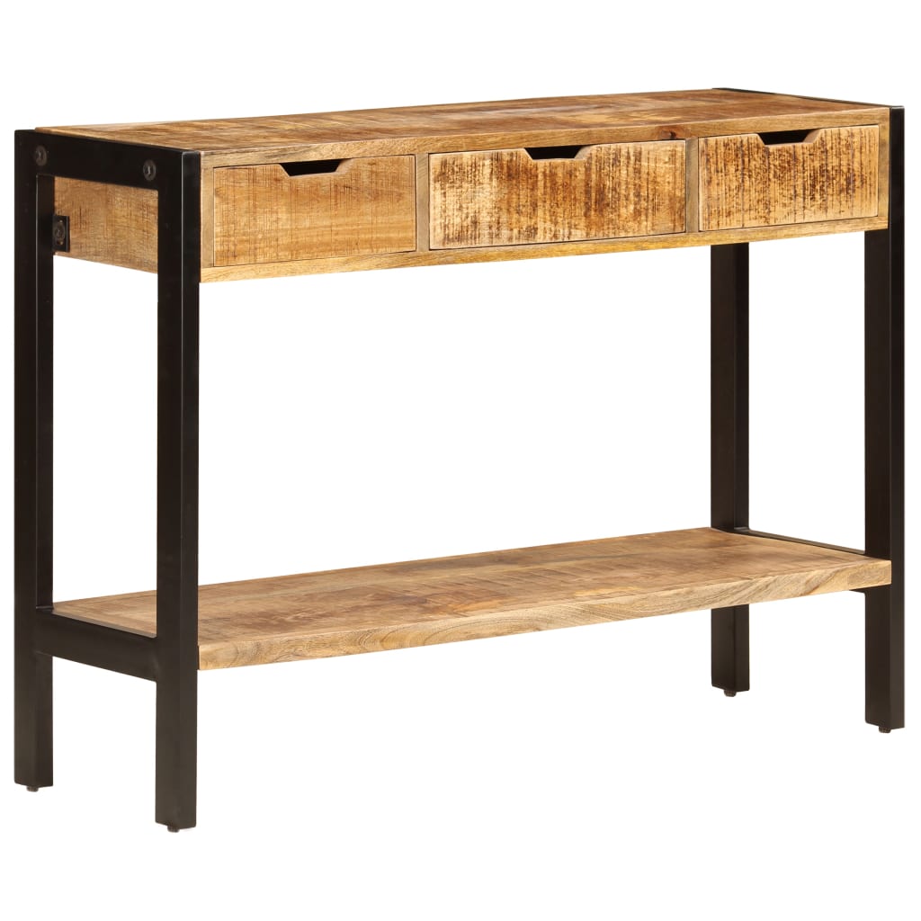 Skjenk med 3 skuffer 110x35x75 cm heltre mango