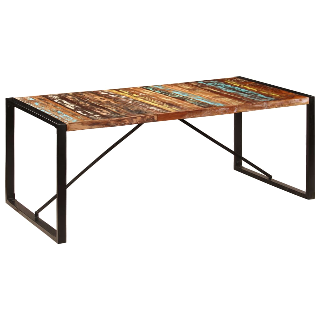 Spisebord 200x100x75 cm gjenvunnet heltre