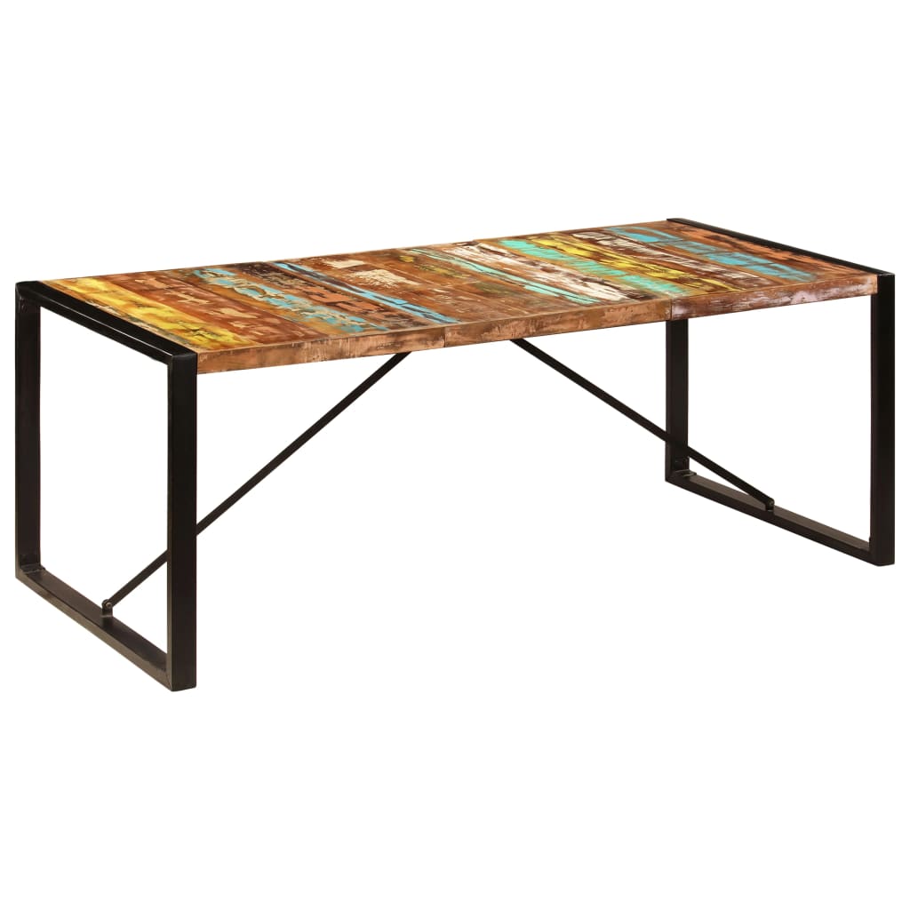 Spisebord 200x100x75 cm gjenvunnet heltre
