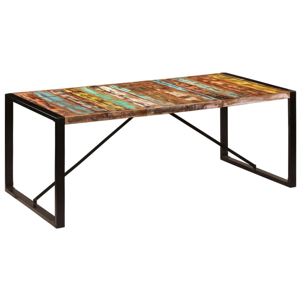 Spisebord 200x100x75 cm gjenvunnet heltre