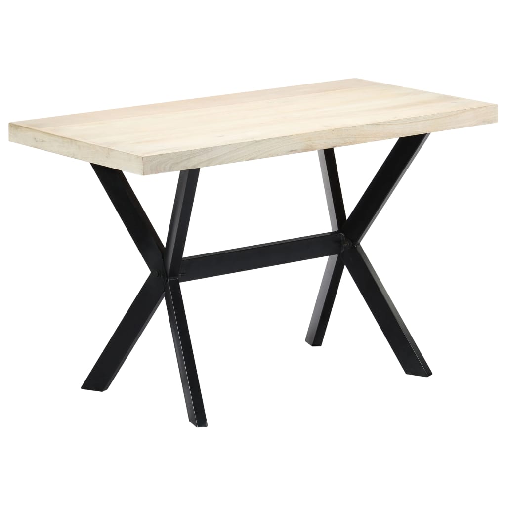 Spisebord 120x60x75 cm heltre mango hvit