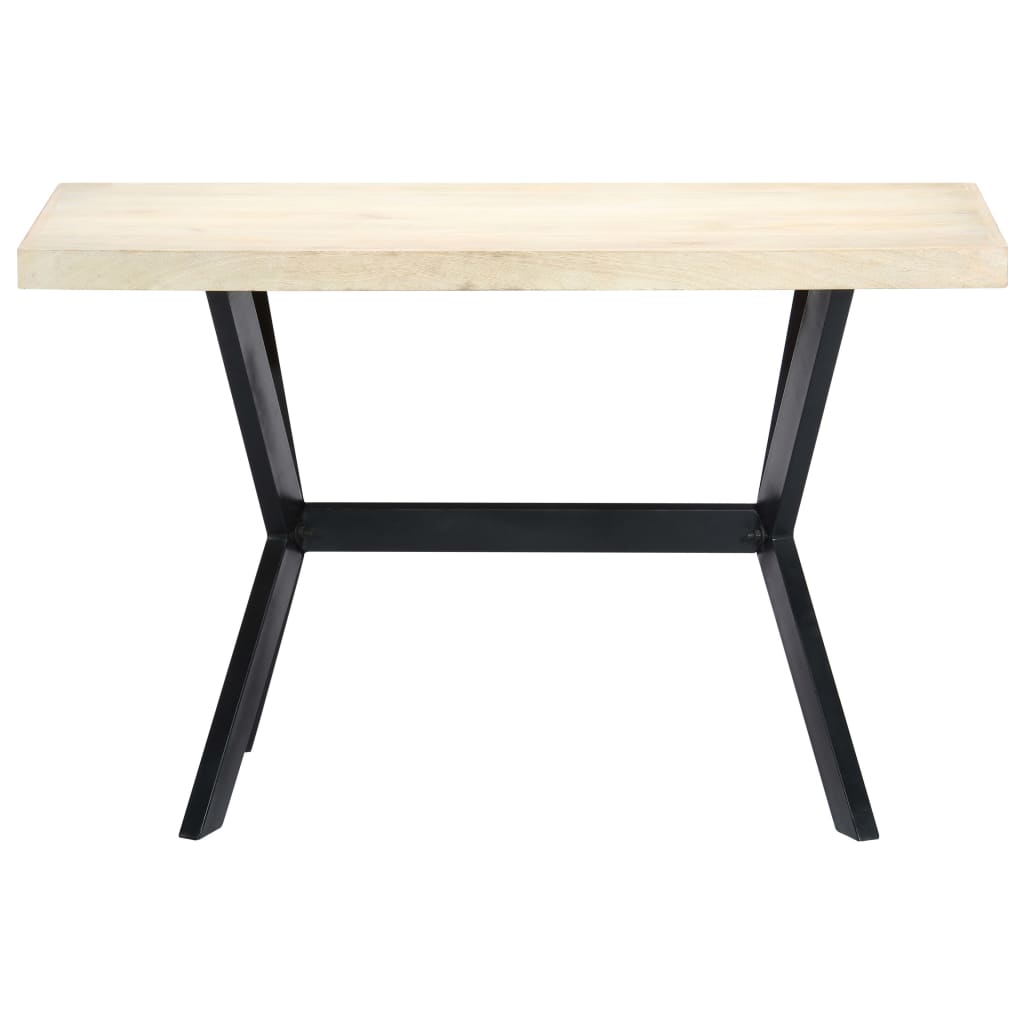 Spisebord 120x60x75 cm heltre mango hvit