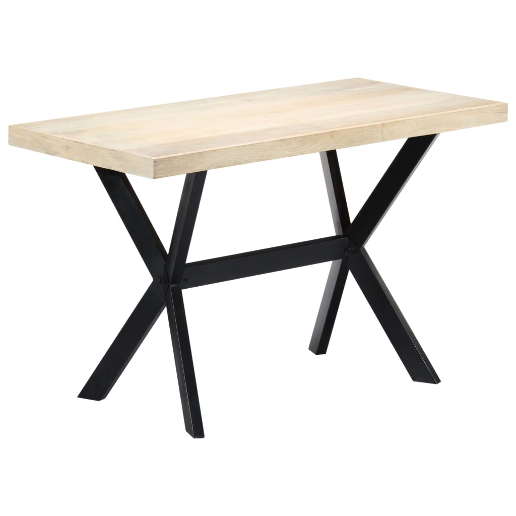 Spisebord 120x60x75 cm heltre mango hvit