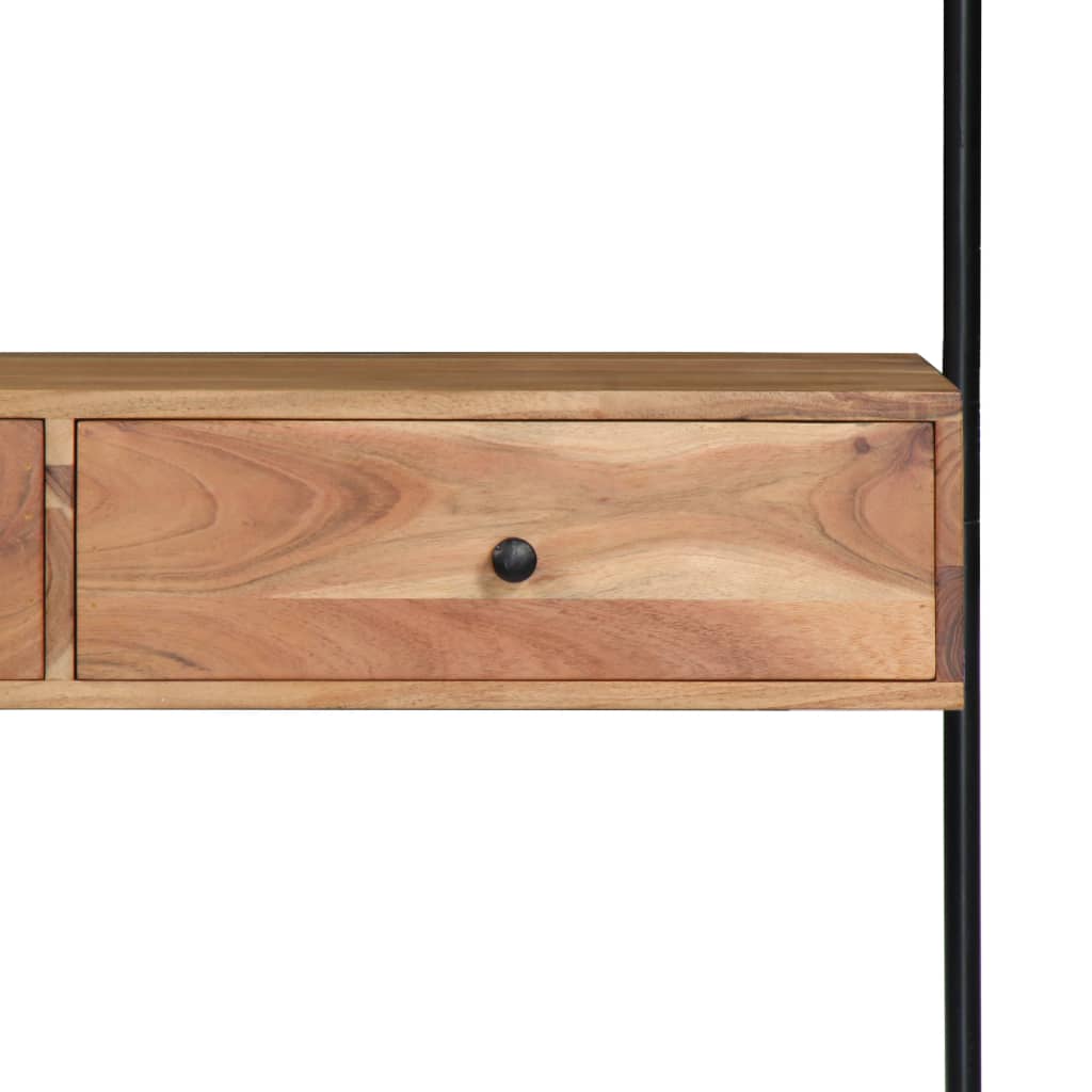 Vegghengt skrivebord 90x40x170 cm heltre akasie