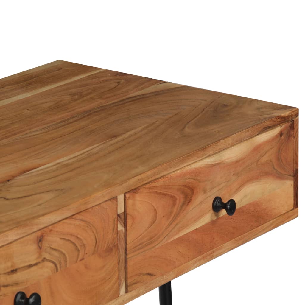 Vegghengt skrivebord 90x40x170 cm heltre akasie