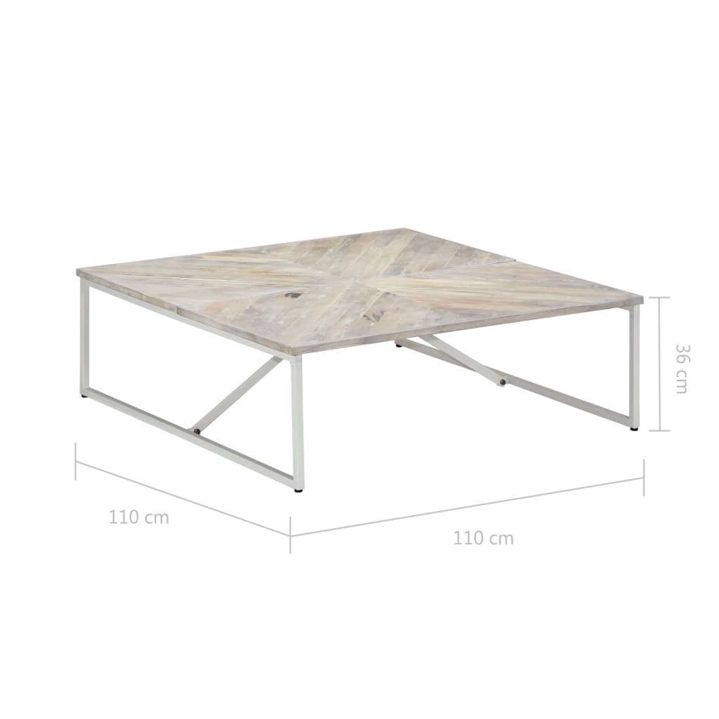 Salongbord 110x110x36 cm heltre mango