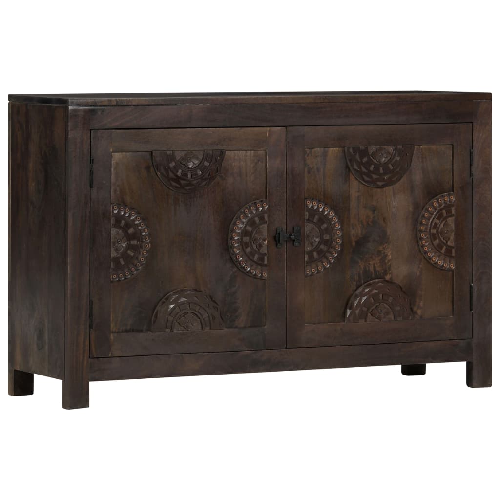 Skjenk med utskåret design 110x35x70 cm heltre mango