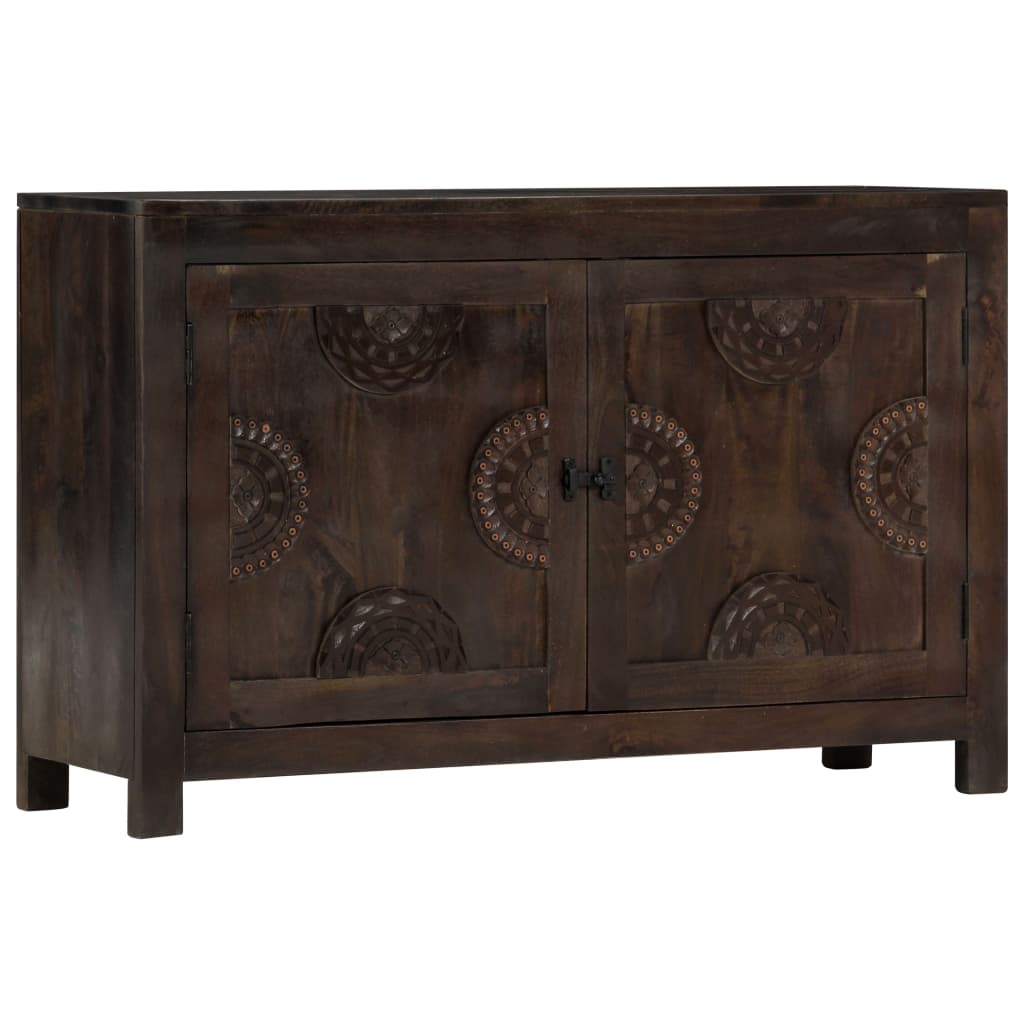 Skjenk med utskåret design 110x35x70 cm heltre mango