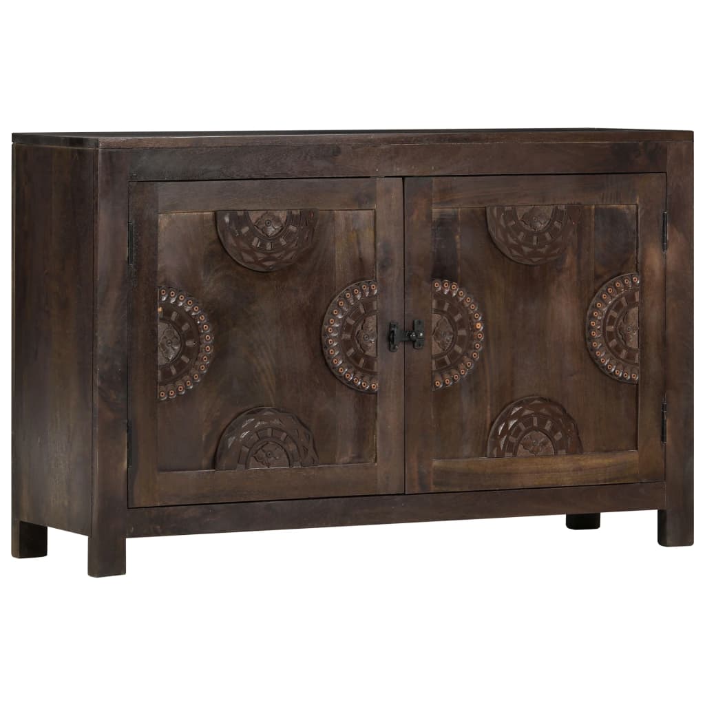 Skjenk med utskåret design 110x35x70 cm heltre mango