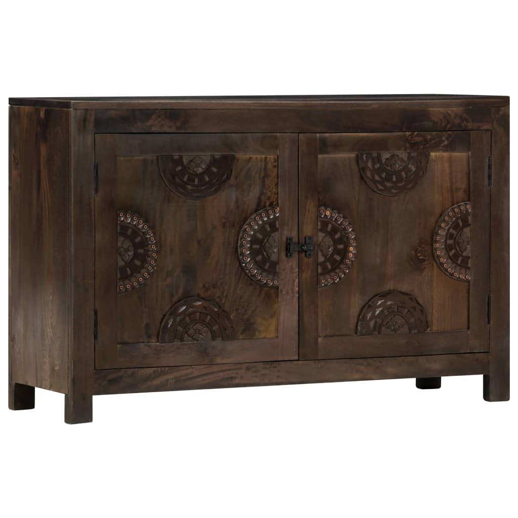 Skjenk med utskåret design 110x35x70 cm heltre mango