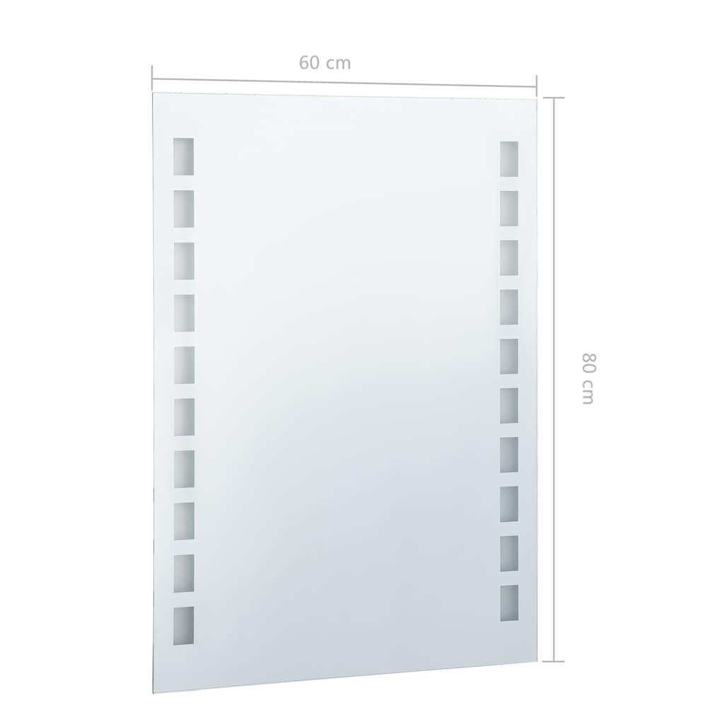 LED-veggspeil til bad 60x80 cm