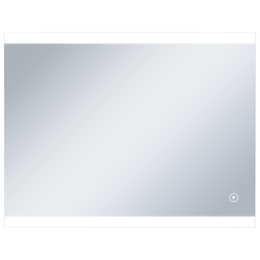 LED-veggspeil til bad med berøringssensor 80x60 cm vidaXL