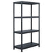 Oppbevaringshylle svart 100 kg 60x30x138 cm plast