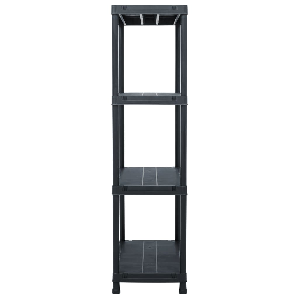 Oppbevaringshylle svart 100 kg 60x30x138 cm plast