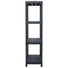 Oppbevaringshylle svart 100 kg 60x30x138 cm plast