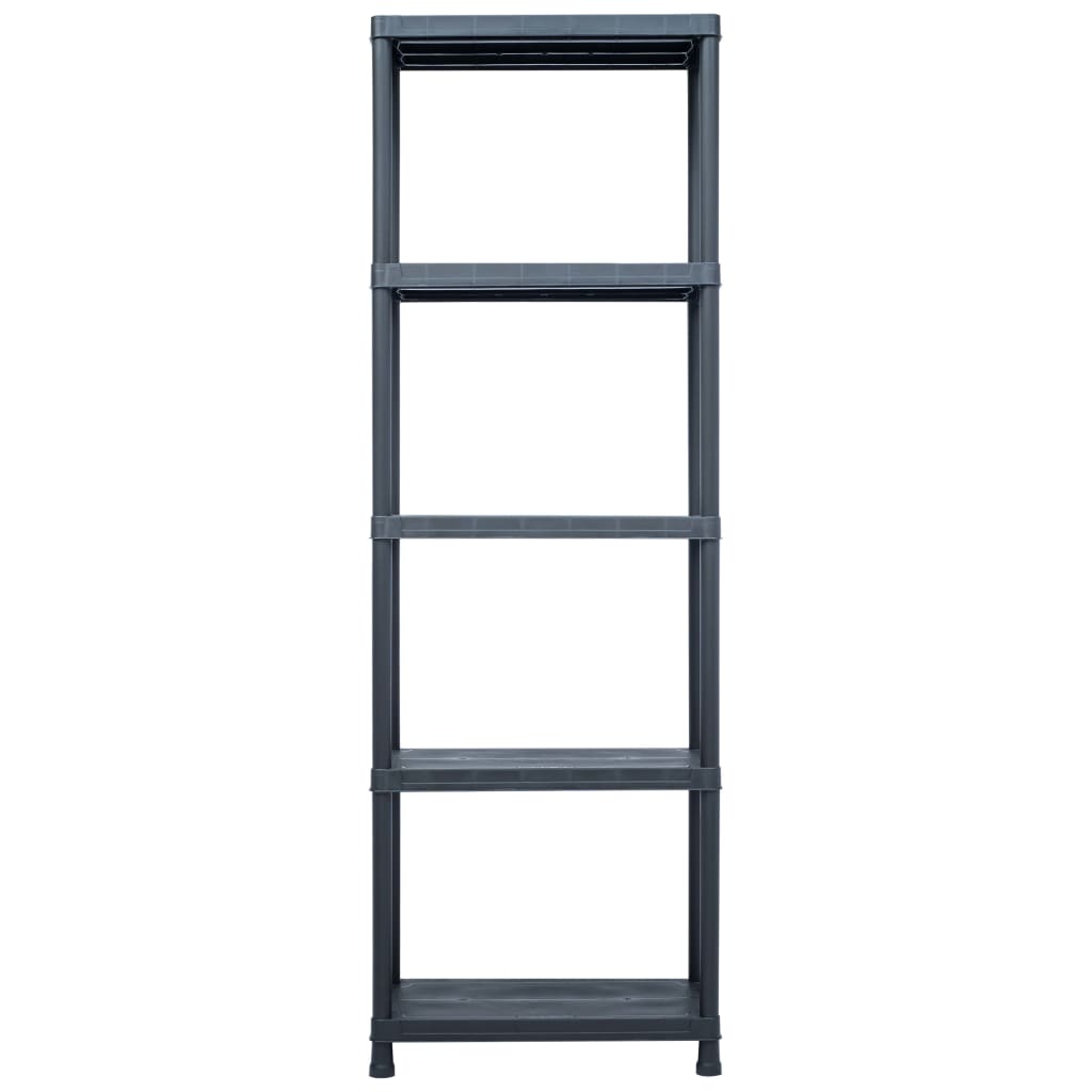 Oppbevaringshylle svart 125 kg 60x30x180 cm plast