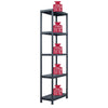 Oppbevaringshylle svart 125 kg 60x30x180 cm plast