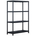 Oppbevaringshylle svart 220 kg 90x40x138 cm plast