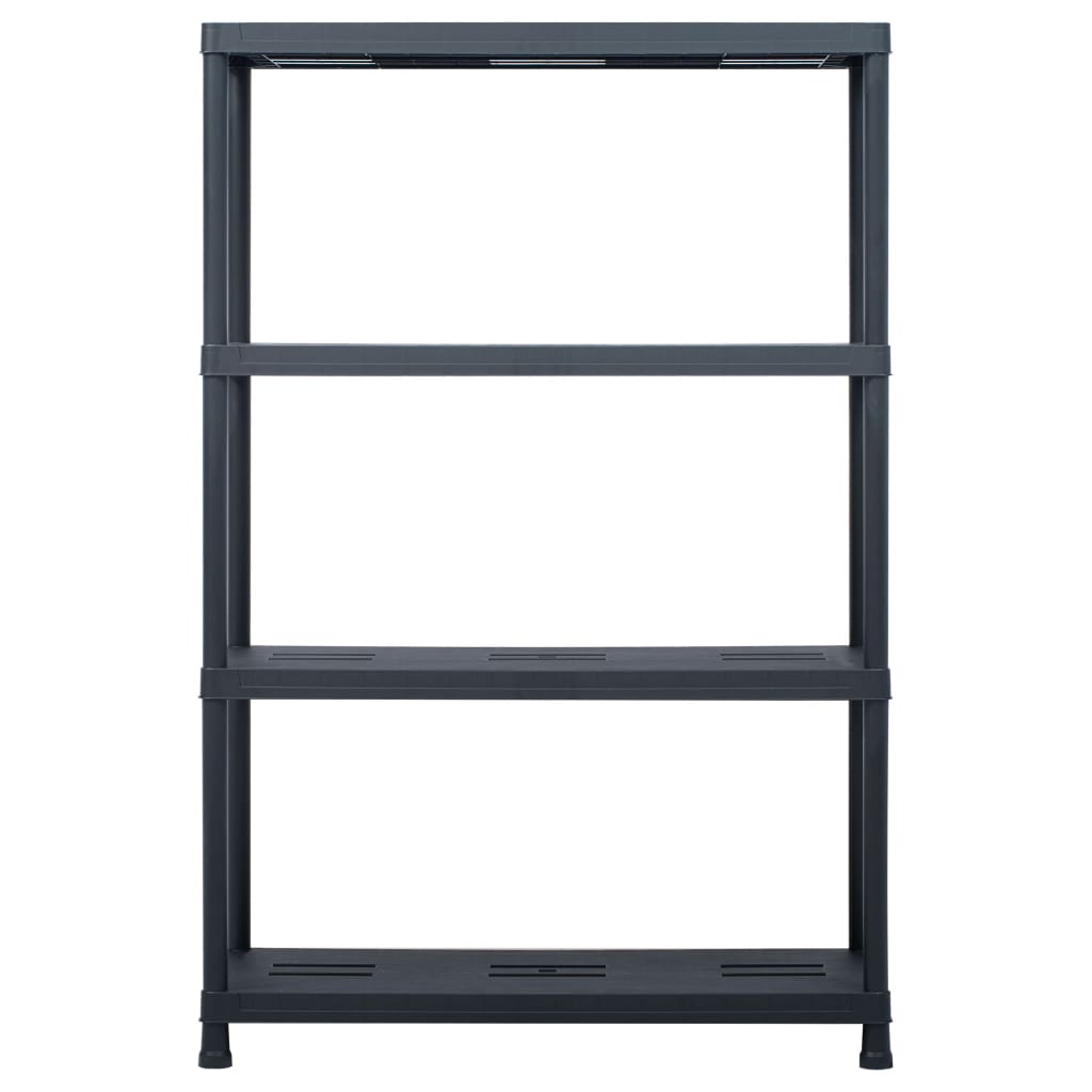 Oppbevaringshylle svart 220 kg 90x40x138 cm plast
