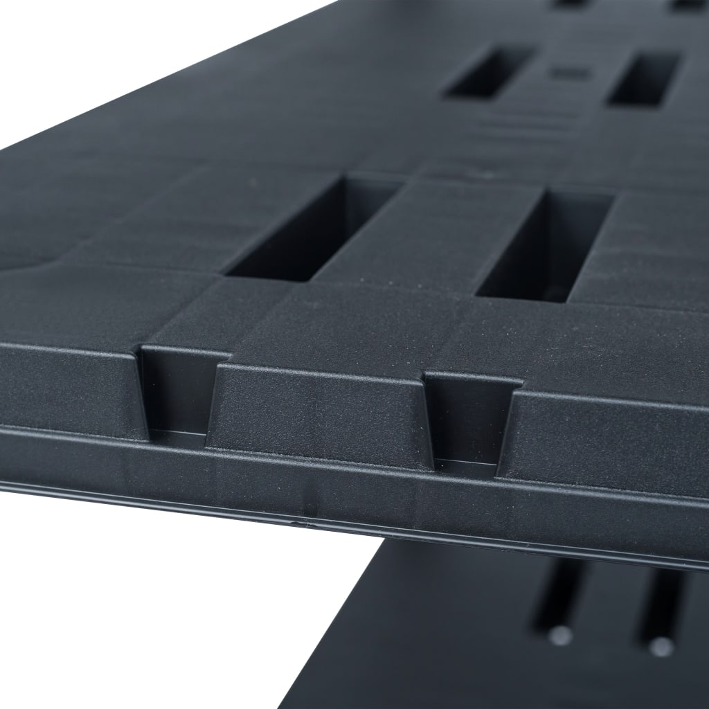 Oppbevaringshylle svart 220 kg 90x40x138 cm plast