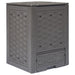 Kompostkasse 60x60x83 cm brun 300 L plast rotting