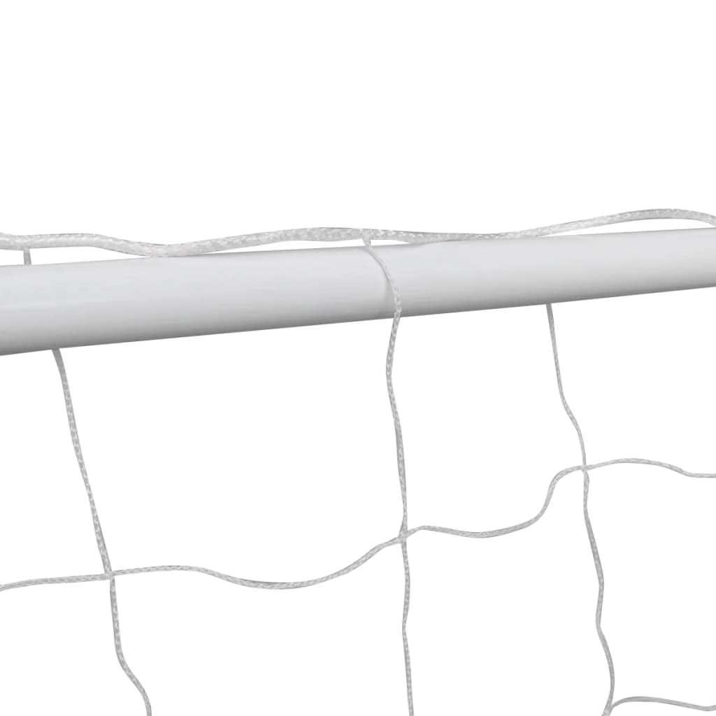 Fotballmål 2 stk med nett 182x61x122 cm stål hvit