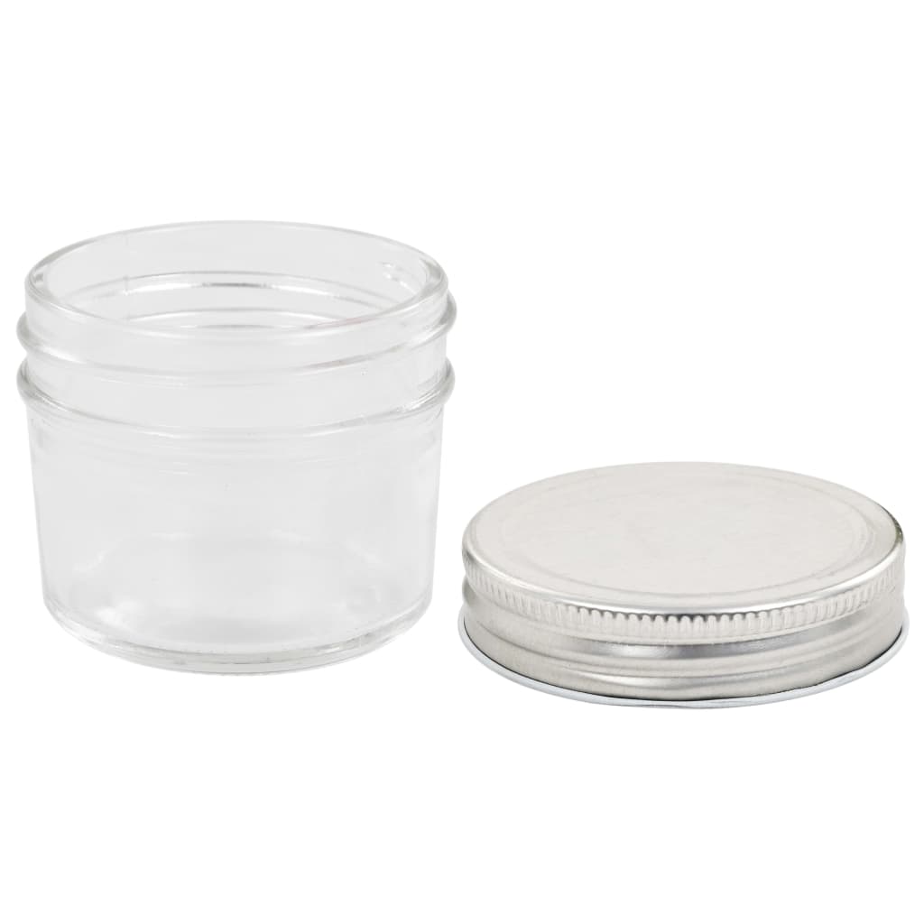 Syltetøyglass med sølve lokk 48 stk 110 ml