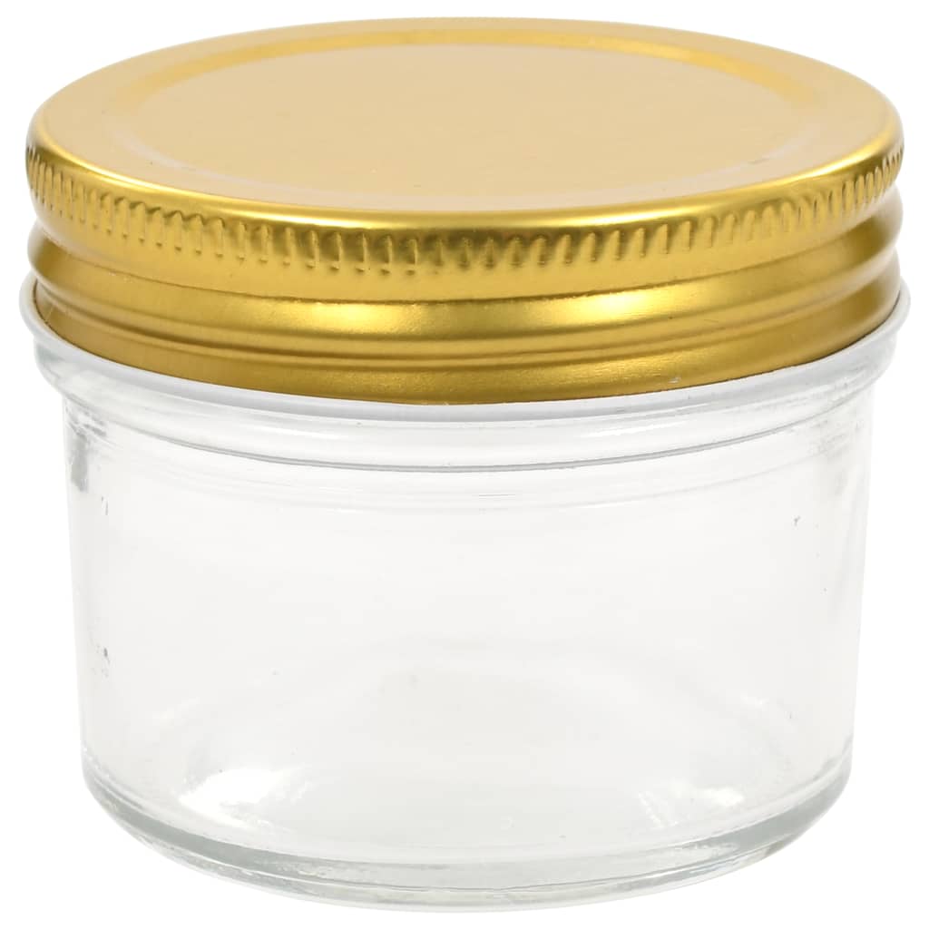 Syltetøyglass med gult lokk 96 stk 110 ml