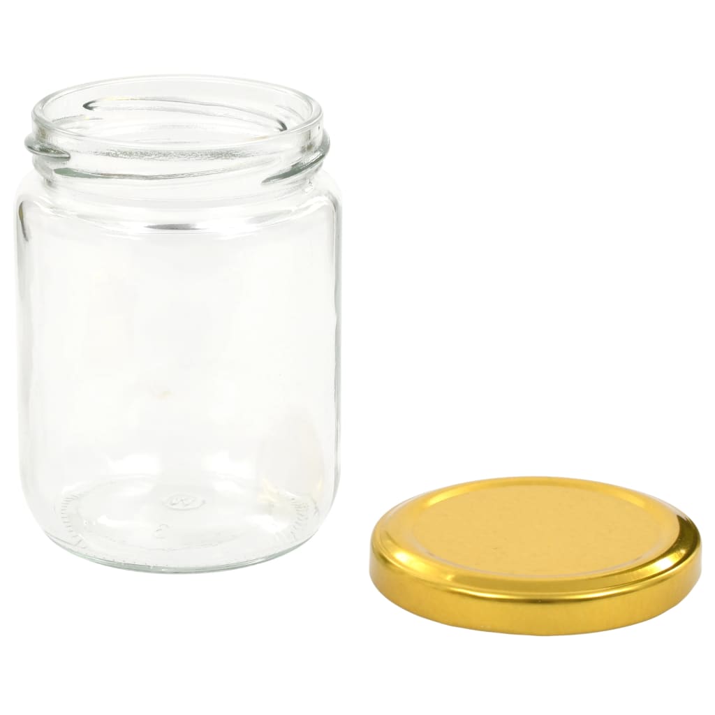 Syltetøyglass med gult lokk 96 stk 230 ml