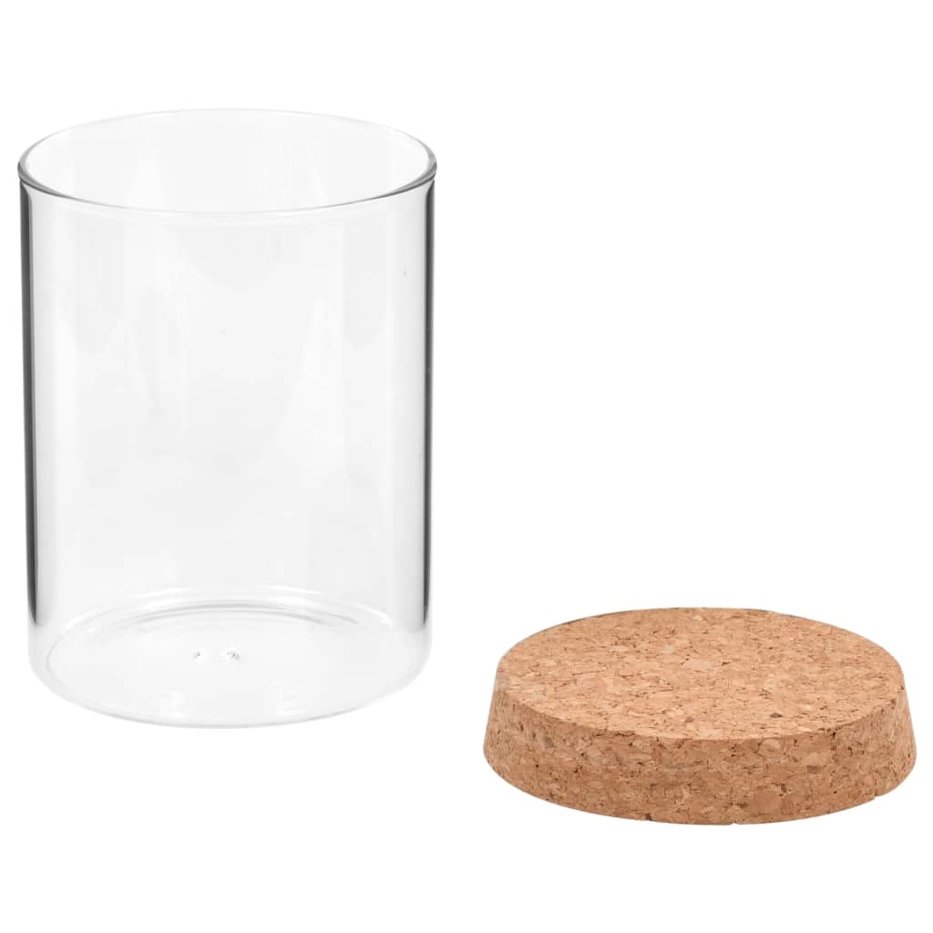 Glasskrukker med kork 6 stk 650 ml
