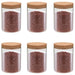 Glasskrukker med kork 6 stk 650 ml