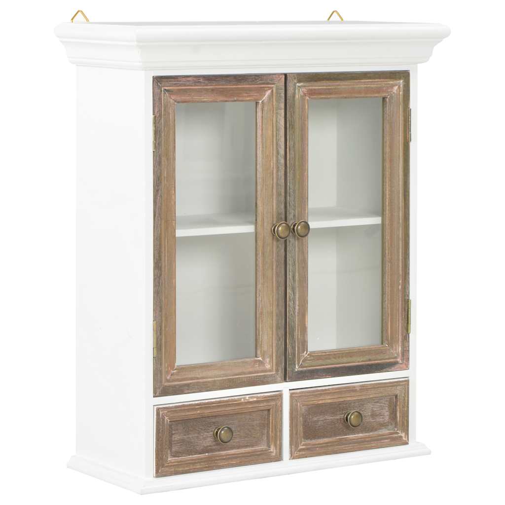 Veggskap hvit 60x31x70 cm konstruert tre