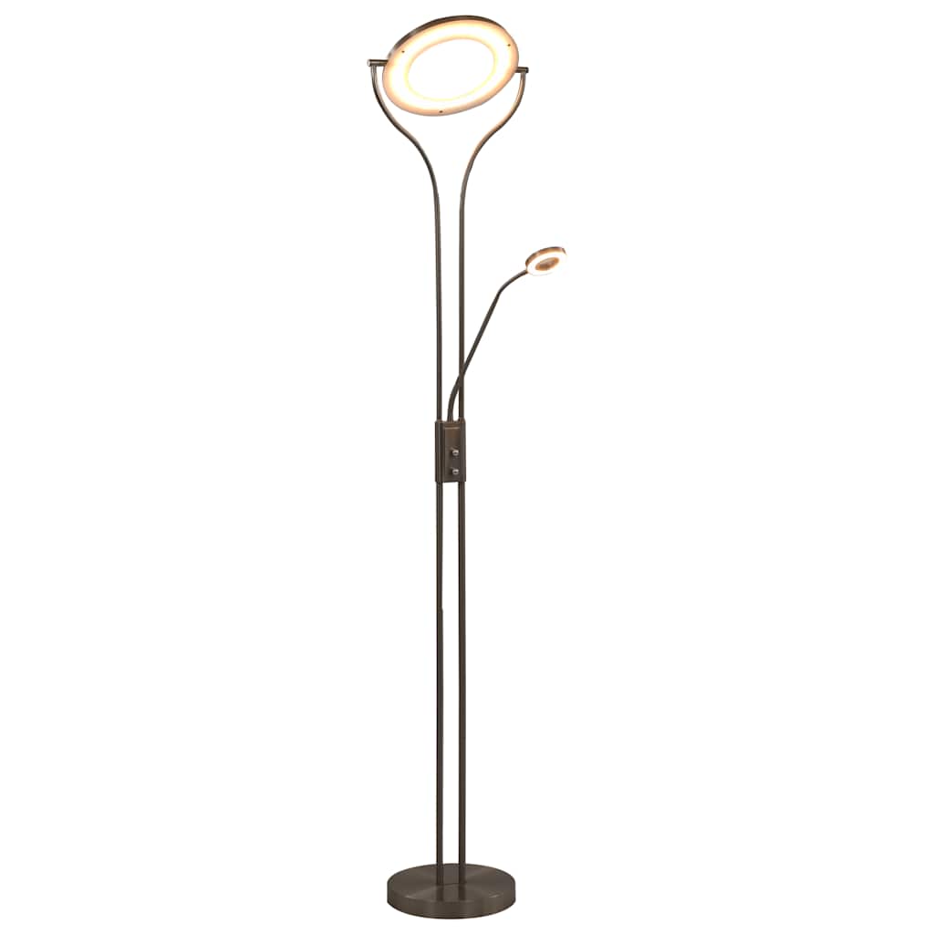Stående lampe 18 W sølv 180 cm dimbar