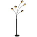 Stående lampe 200 cm 5 x E14 svart og gull vidaXL