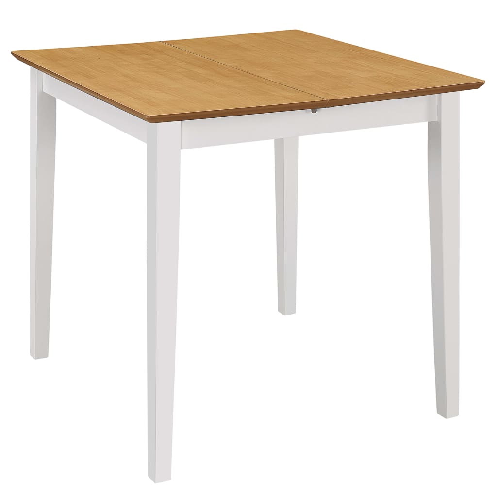 Uttrekkbart spisebord hvit (80-120)x80x74 cm MDF vidaXL