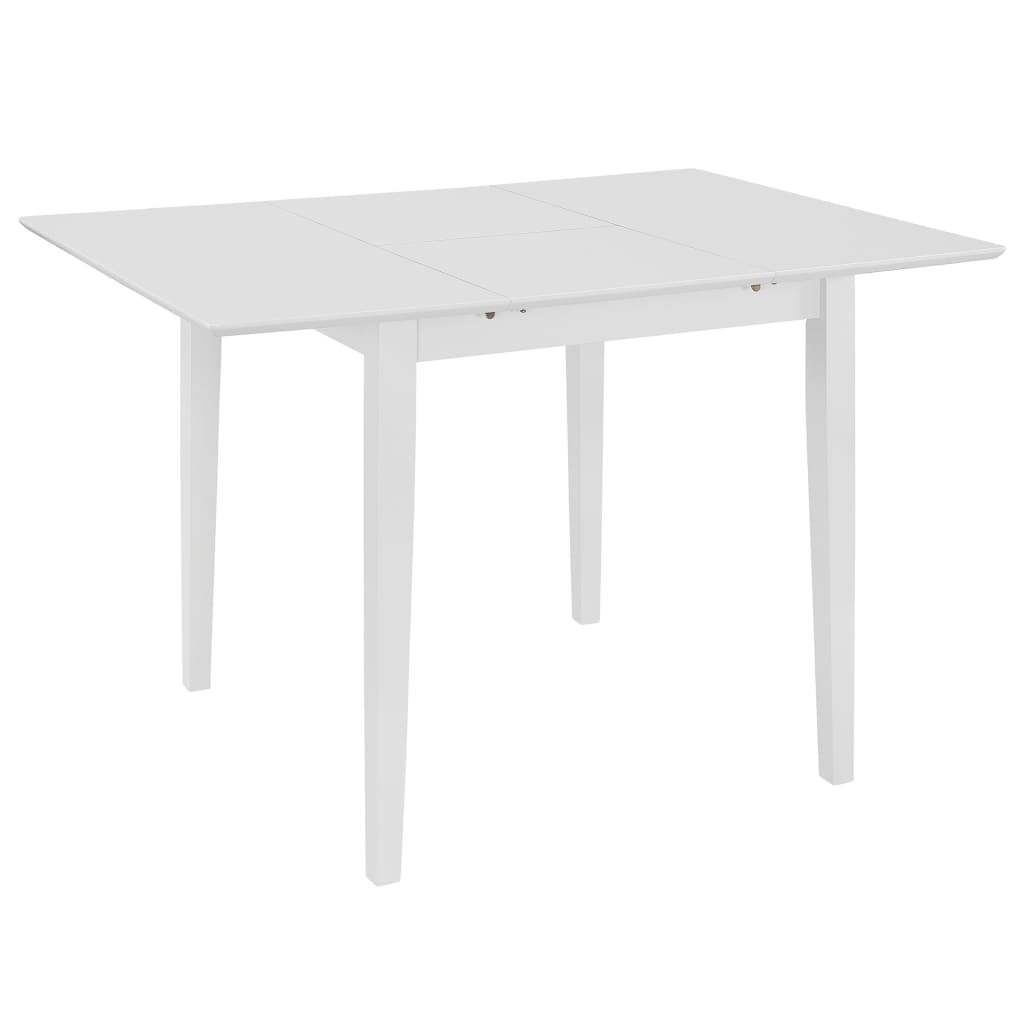 Uttrekkbart spisebord hvit (80-120)x80x74 cm MDF vidaXL