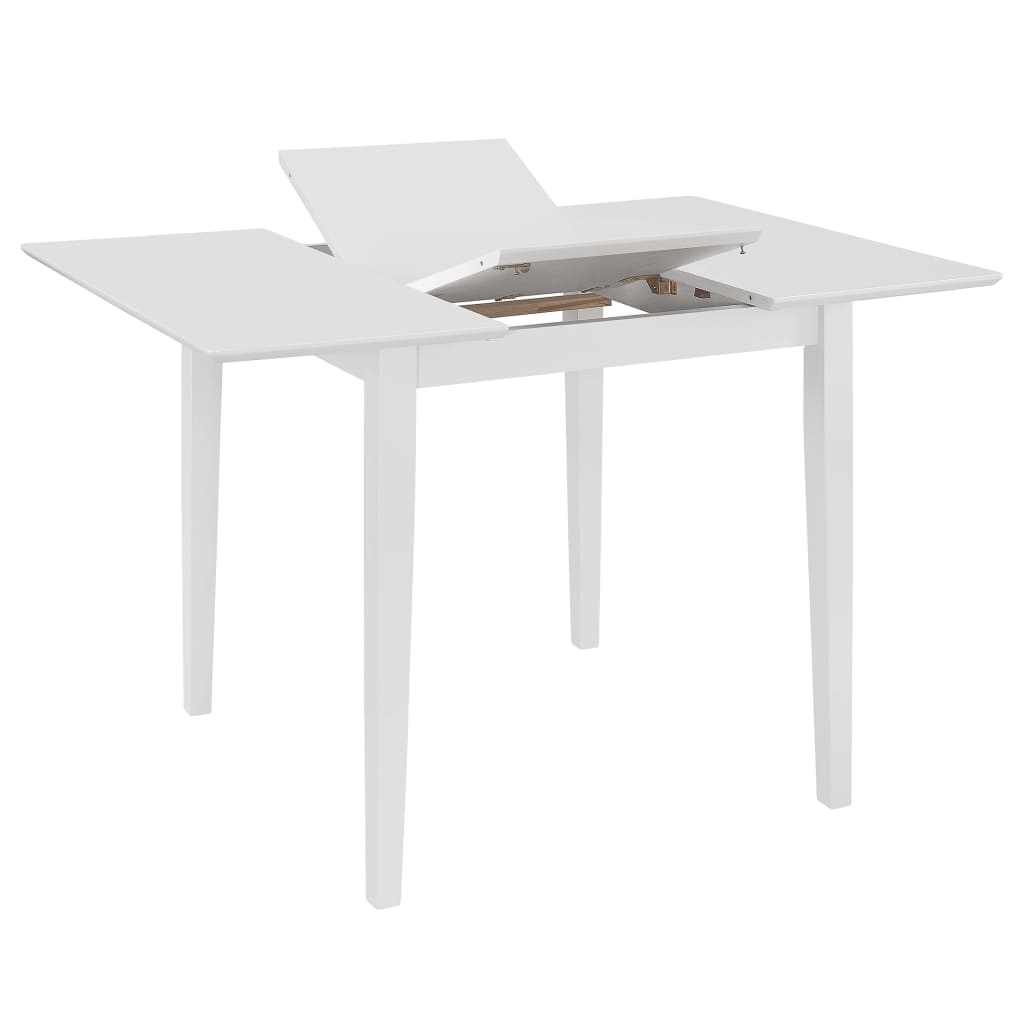 Uttrekkbart spisebord hvit (80-120)x80x74 cm MDF vidaXL
