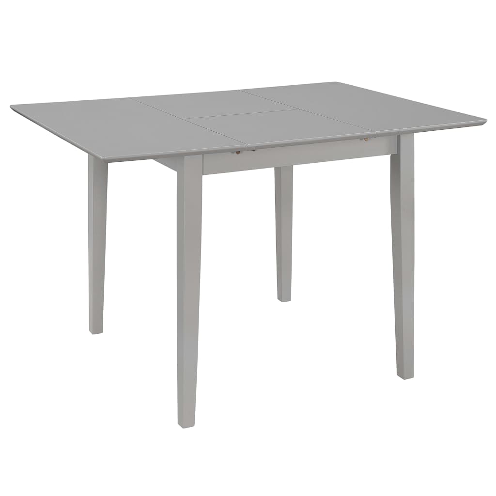 Uttrekkbart spisebord grå (80-120)x80x74 cm MDF vidaXL