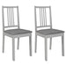 Spisestoler med puter 2 stk grå heltre