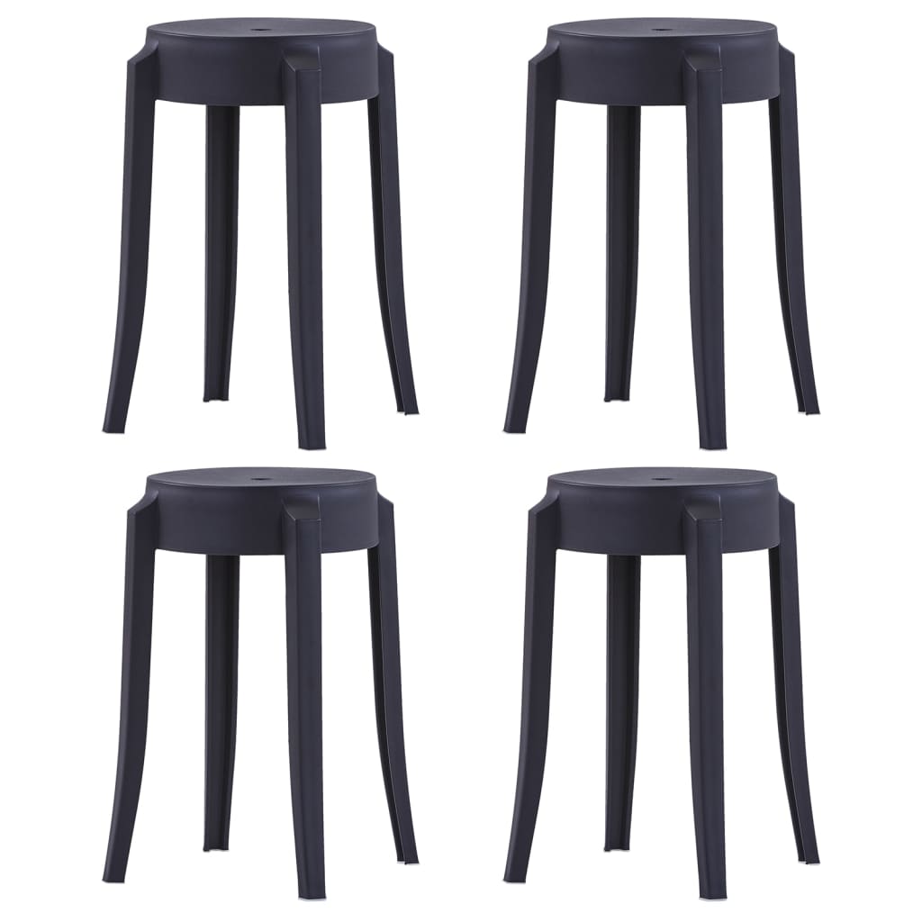 Stablekrakker 4 stk svart plast vidaXL